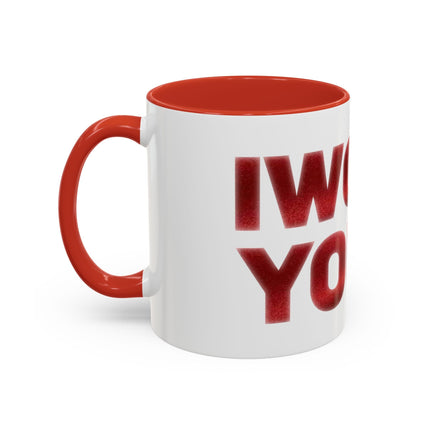 Dog Lover Accent Coffee Mug — "Woof You" Paw Heart Design (11/15 oz) Printify