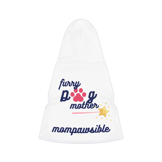 Pet Hoodie — 'Furry Dog Mother' Mompawsible Paw-Print Hoodie for Small Dogs Printify