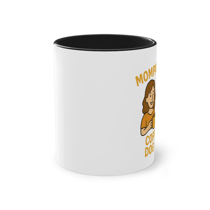 Mommy’s Coffee Mug, Two-Tone Ceramic Cup for Moms, Gift for Mother’s Day, Cute Coffee Mug, Funny Mom Gift, Home Office Decor