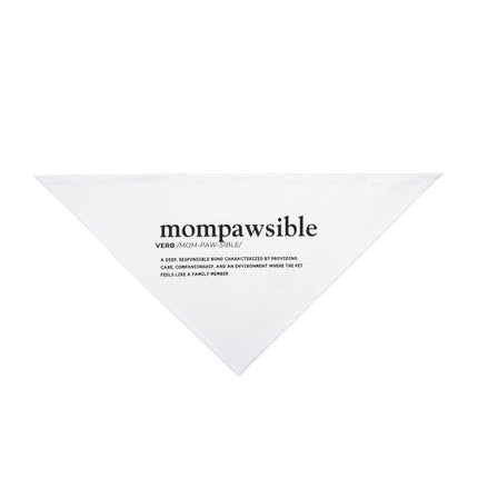 Mompawsible Pet Bandana – Cute Dog Accessory for Pet Lovers, Personalized Gift for Pets, Dog Party Wear, Everyday Casual Style