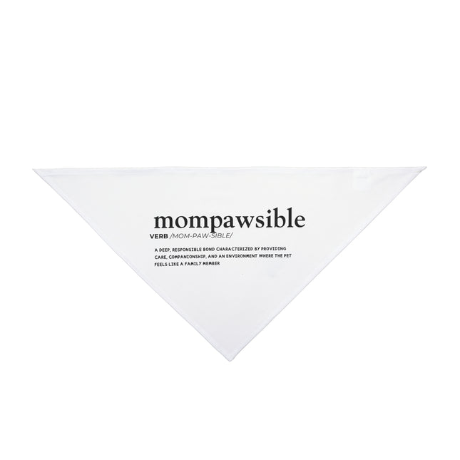 Mompawsible Pet Bandana – Cute Dog Accessory for Pet Lovers, Personalized Gift for Pets, Dog Party Wear, Everyday Casual Style