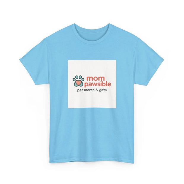 Mom Pawsible Unisex Heavy Cotton Tee, Pet Lover Shirt, Dog Mom Gift, Animal Rescue Tee, Birthday Gift for Pet Owners, Cute Pet Apparel Printify