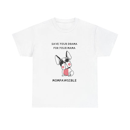 Cute Dog-Themed Unisex Heavy Cotton Tee, Pet Lover Gift, Funny Dog Lover Shirt, Mom Gift, Casual T-Shirt