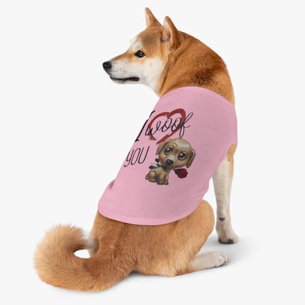 Cute Puppy Pet Tank Top – I Love You Heart Design, Dog Lover Gift Printify