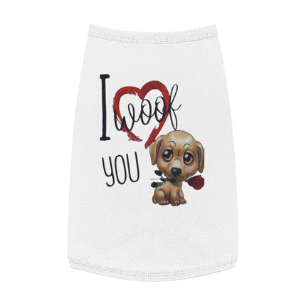 Cute Puppy Pet Tank Top – I Love You Heart Design, Dog Lover Gift Printify
