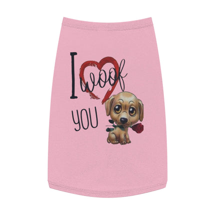 Cute Puppy Pet Tank Top – I Love You Heart Design, Dog Lover Gift Printify