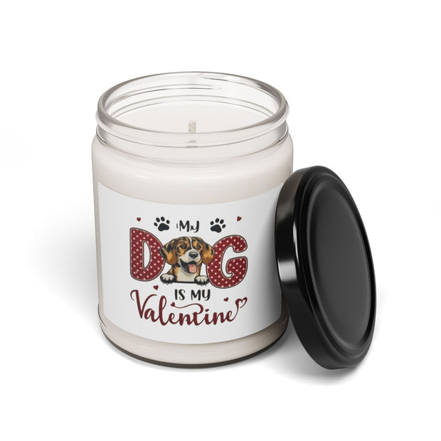 Valentine Dog Soy Candle — "My Dog Is My Valentine" 9oz Scented Candle Printify