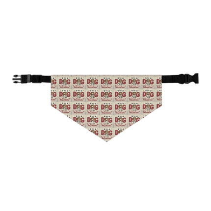 Dog Bandana Collar — 'Dog Mom' Repeat Pattern Pet Bandana for Small & Large Dogs Printify
