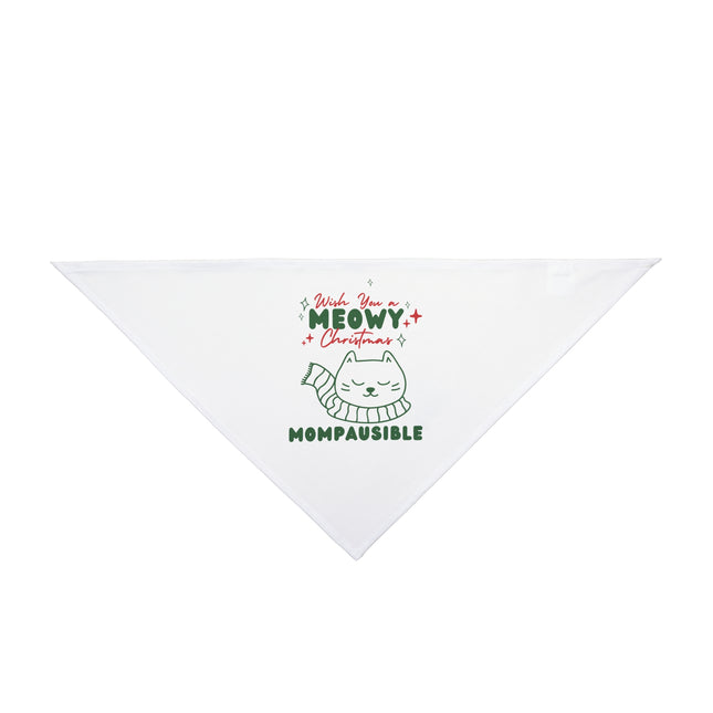 Festive Cat Bandana - 'Meowy Christmas' Pet Accessory, Dog Scarf, Holiday Wear, Pet Gift, Cute Pet Fashion
